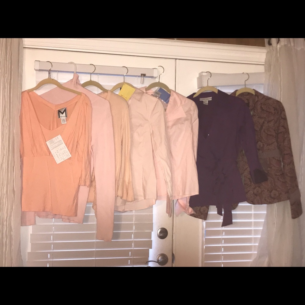 7pc Pink Casual Blouse, Jacket Lot-New with Tags